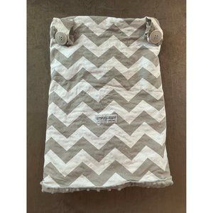 Baby Car Seat Canopy Chevron Adjustable Grey and White (SKU: 3IN)